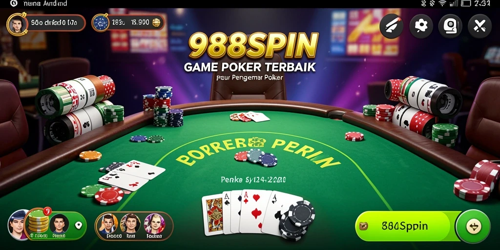 Screenshot gameplay 988SPIN menampilkan suasana poker yang seru dan interaktif.