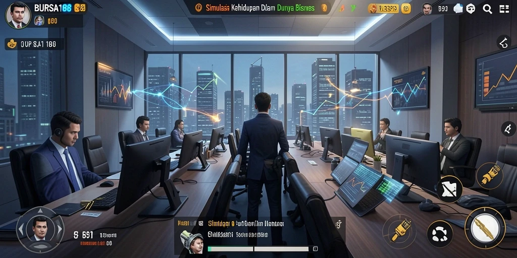 Tampilan gameplay <strong>BURSA188</strong> yang menarik dalam dunia bisnis.