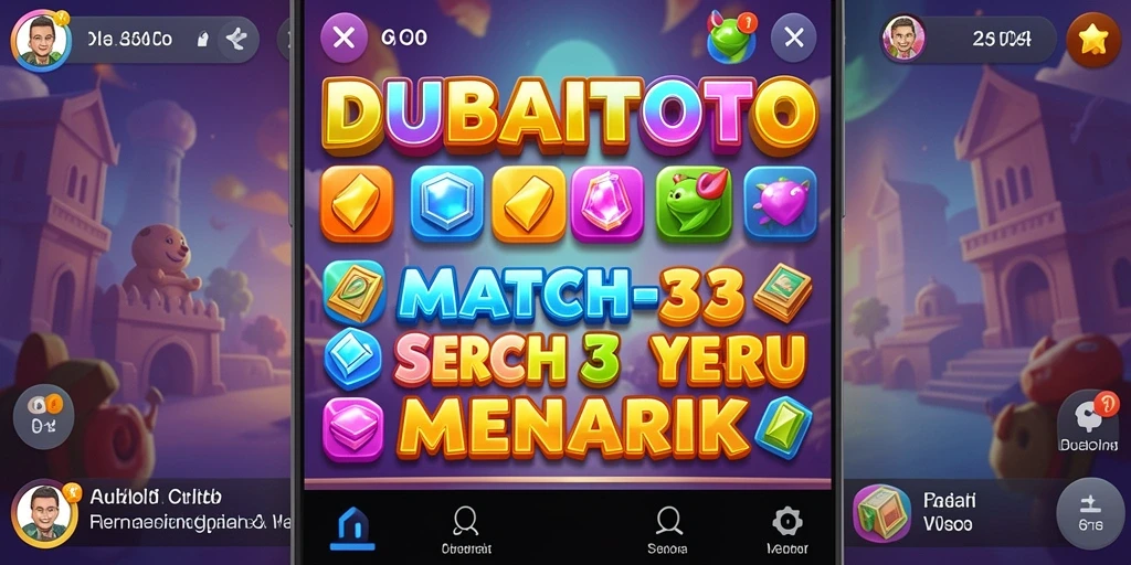 Tampilan gameplay seru DUBAITOTO dengan tantangan Match-3.