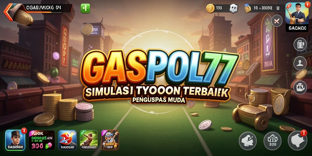 Tampilan gameplay GASPOL77 dengan fitur manajemen Tycoon yang menarik.
