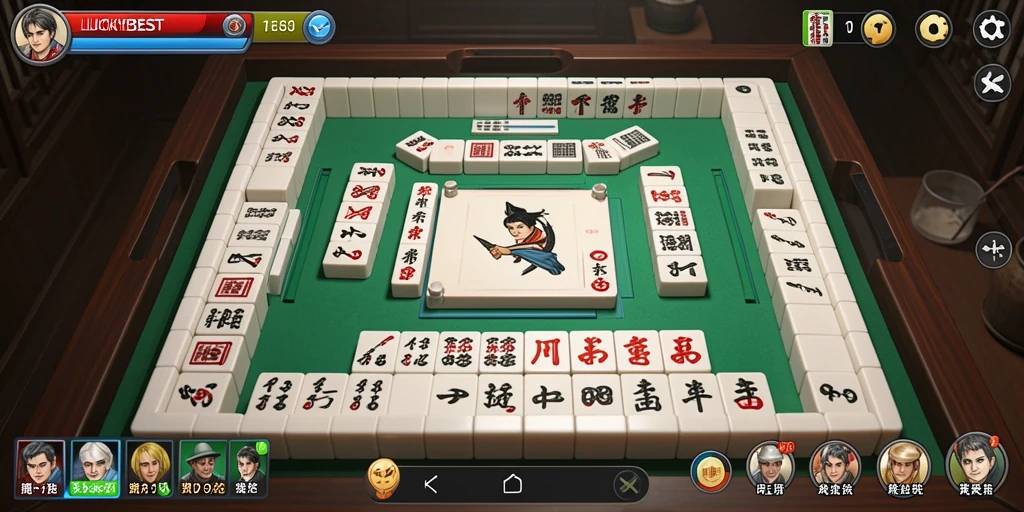 Screenshot gameplay <strong>LUCKYBEST</strong> menampilkan suasana permainan Mahjong yang seru dan mendebarkan.