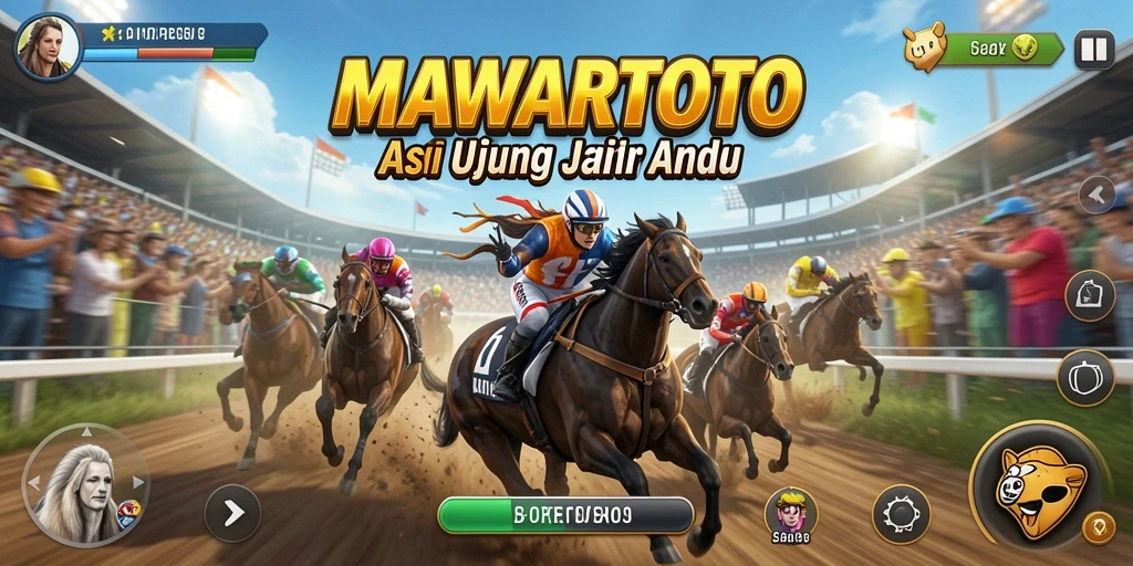 Tampilan gameplay balapan seru di MAWARTOTO.