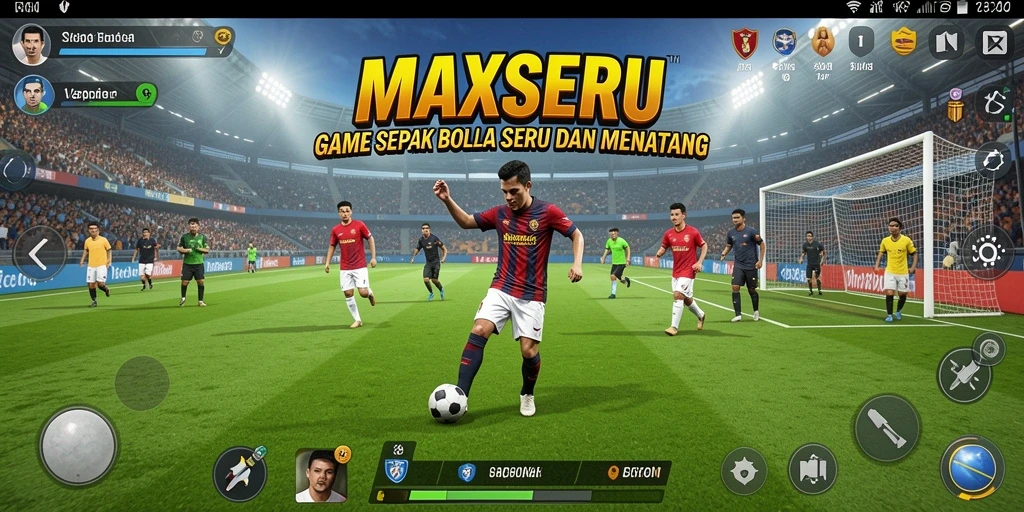 Tampilan gameplay MAXSERU yang penuh aksi dan seru.