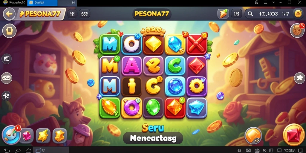 Tampilan gameplay PESONA77 yang penuh warna dan menarik.