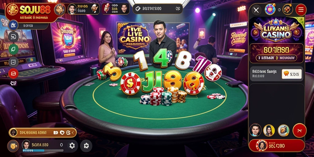 Tampilan gameplay menarik dari SOJU88 Live Casino.