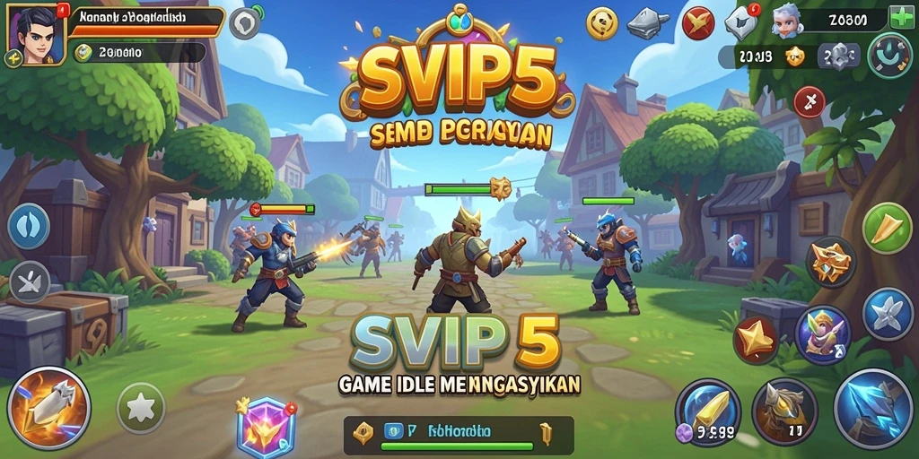 Screenshot gameplay SVIP5 menunjukkan karakter dalam aksi Idle yang menarik.