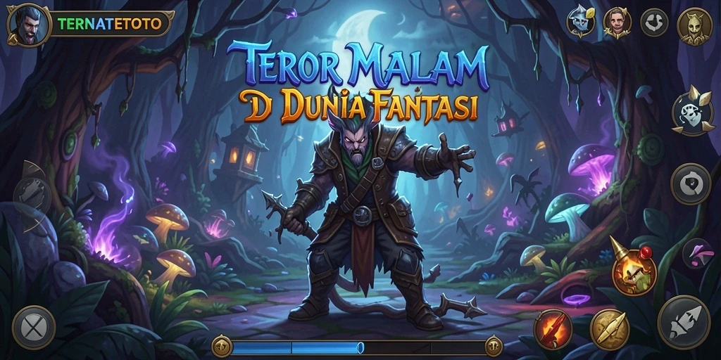 Tangkapan layar utama TERNATETOTO menampilkan suasana menyeramkan dengan pencahayaan gelap.