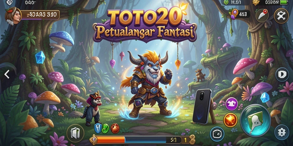 Screenshot utama TOTO20 menampilkan aksi seru dalam gameplay petualangan.